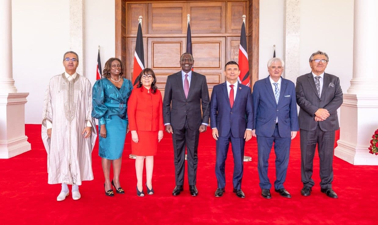 President Ruto Receives Credentials of Six New Envoys in Nairobi  